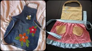 simple apron design/Easy to sew patchwork apron design by pop up fashion 💫