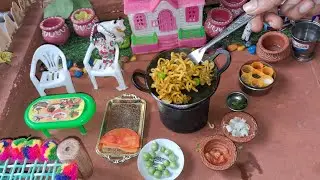 Miniature Masala Vagetable Maggie recipe 😋 😍 #minifood #youtube #cooking #viralvideo #miniaturefood 