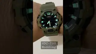 Casio HDC700 Custom Mod | Superluminova Dial Upgrade | #CasioMod #CasioCollection #WatchLume