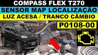 P0108 Jeep Compass flex T270 sensor MAP luz inje&ccedil;&atilde;o acesa tranco no c&acirc;mbio, localiza&ccedil;&atilde;o sensor MAP