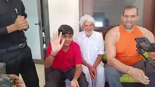 Dada ji eating khali Thali with the great khali