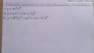 How to find the derivative of functions using product rule