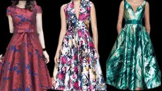 Very Emmpresive & Stunning Silk-satin Floral Print Cocktail Dress/Midi Dress/Bridesmaid Dress 2022