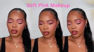 Soft Pink Summer Makeup Look | Matte Base + Blush & Glossy Lips
