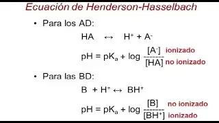 Farmacocinética y biofarmacia (3/6) - Absorción (Ecuación de Henderson-Hasselbach)