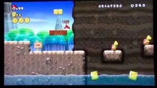 Super Mario Bros Wii - World 6-5 Secret Exit 480P