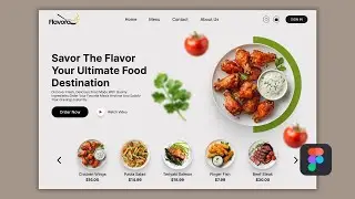 Food Website Hero Section Animation | UI/UX Design for Beginners