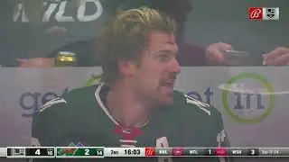 Ref drops a F bomb explaining the penalty to Anže Kopitar.