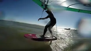 Wing Foil Toeside Wind Swell Ride