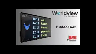 HD43X1C46 Worldview Time Zone Clock by BRG Precision Products