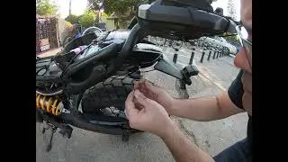 Ducati Scrambler Fixing Broken Indicator Light Using Zip Ties