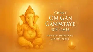 Chant Om Gan Ganpataye 108 Times | Remove Life Blocks & Invite Peace 🕉️ | By Astro Shivi