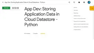 App Dev: Storing Application Data in Cloud Datastore - Python