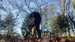 Splitting wood with my boys axe part 2 