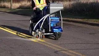 Silent paint striping machine for indoor & outdoor: LineLazer V ES 2000