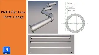 PN10 Flat Face Plate Flange Revit Family Creation  #revit #revitfamily #creation #autodesk