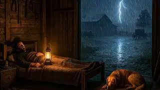 Thunderstorm on the Farm &ndash; Arthur and His Dog Hide in the Tool Shed for Warmth | RDR2 Rain ASMR