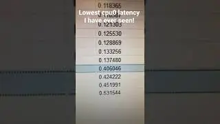 Самая низкая задержка cpu0 для Windows!