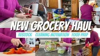 *NEW* GROCERY HAUL 2023| RESTOCK, FOOD PREP, CLEANING MOTIVATION
