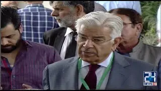 Federal Minister Khawaja Asif Important Media Talk