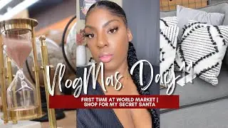 Vlogmas Day 11 | First Time At World Market | Christmas Shopping for Secret Santa ￼