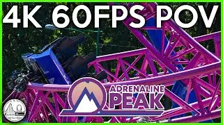 Adrenaline Peak Front Row POV | Oaks Amusement Park | 4K 60 FPS | 2023