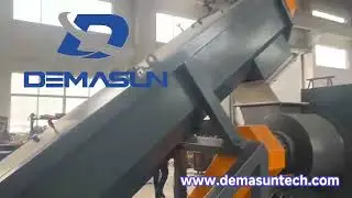 HDPE LLDPE plastic film crushing washing line film recycleing squeezer machine