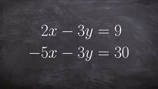 How to Use Elimination of Subtraction to Solve a System or Equations