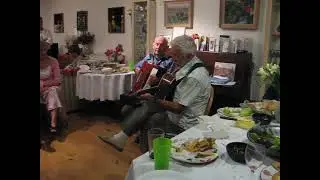 John Finnan - singing  on 6 July 2009 at Bernard's 80th birthday party.