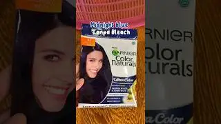 Midnight blue garnier tanpa bleach 😍🫶🏻 #midnightblue #garniermidnightblue #garnierhaircolor