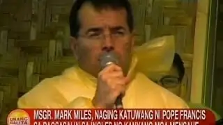 UB: Msgr. Mark Miles, naging katuwang ni Pope Francis sa pagsasalin sa Ingles ng kanyang mga mensahe