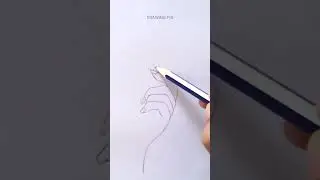 How to Draw Hand Holding a Flower #shorts #satisfying