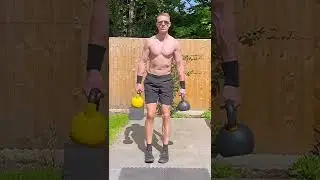 Kettlebell split squat reverse lunge // double kettlebell reverse lunge