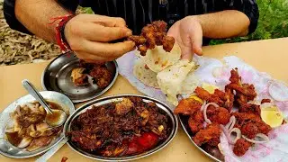 Raju Bhai Ka Chicken Pakoda Aur Kadai Chicken Masala | Raju Chicken Jajjar Kotli | Jammu Food
