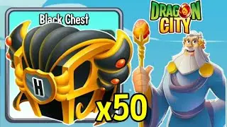 Opening x50 BLACK CHEST ! Ultimate Rewards In Dragon City