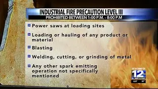 Industrial fire regulations: What is prohibited between 1 p.m. and 8 p.m.