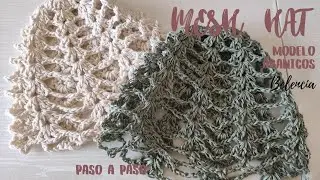 Mesh Hat / Casquete - Modelo Abanicos // Tutorial Gratuito 