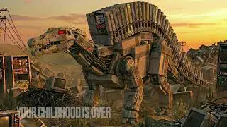 Post-Apocalyptic Gaming Wasteland Ambience | Retro Tech Dinosaurs for Study, Sleep & Focus