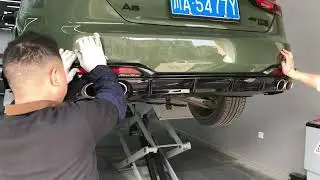Audi A5 B9.5 2020 installation S5 mid-tail exhaust, S5 style Rear diffuser.