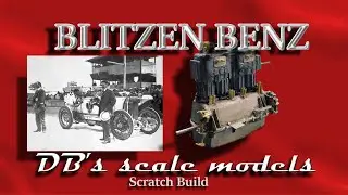 DB's 'Blitzen Benz Scratch build 1/24 scale Oil pump, push rods housing.