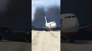 Qatar Airways Crash After Both Engine Failure #gta v #crash landing