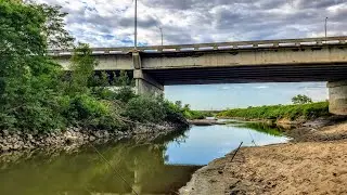 Fishing Under a Bridge for Whatever We Can Catch!! (Flathead Shore Lunch)