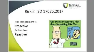 Forensic Science, ISO17025 & Risk Management