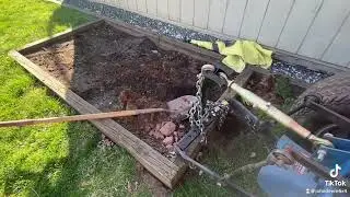 Pulling out posts with Ford 1100