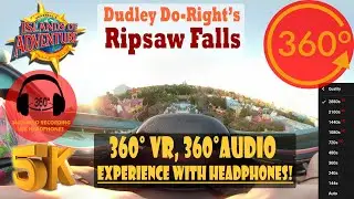 Dudley Do-Right's RipSaw Falls, Immersive 360 VR - Islands of Adventure [5K 360° | 360° Audio]
