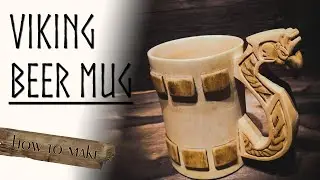 🛠️ Woodturning Viking beer mug how to make