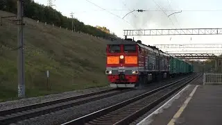 Тепловоз 2ТЭ10М-3390 на подъёме. Звук 5Д49.