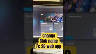 Change club name FC 26 web App #fc26 #WebApp #ClubNameChange
