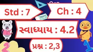 std 7 maths chapter 4 swadhyay 4.2 |dhoran 7 ganit chapter 4 swadhyay 4.2 | સાદા સમીકરણ | #std7maths