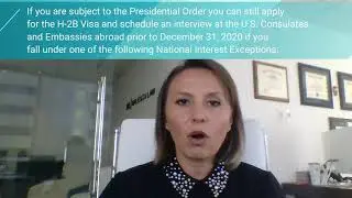 What are the National Interest Exceptions for H-2B Visa under the June 22, 2020 Executive Order?